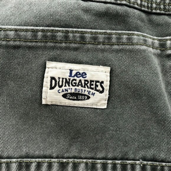 Lee Womens Dungarees Pants Size 9 Long Vintage Carpenter Workwear Straight Green - Picture 11 of 13